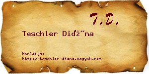 Teschler Diána névjegykártya